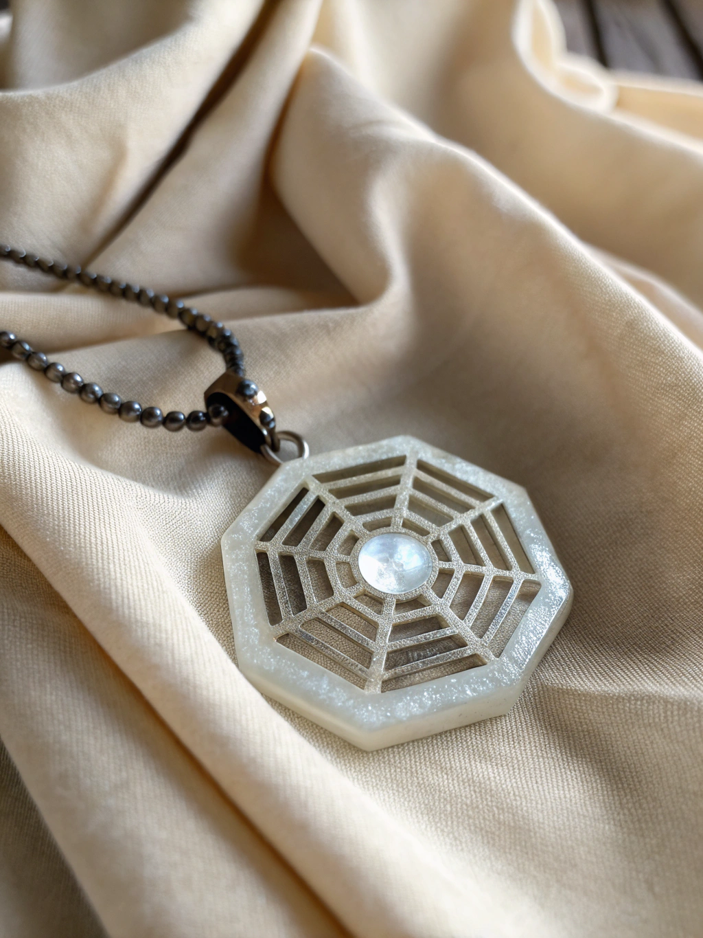 Polished Grade A jadeite ruyi amulet