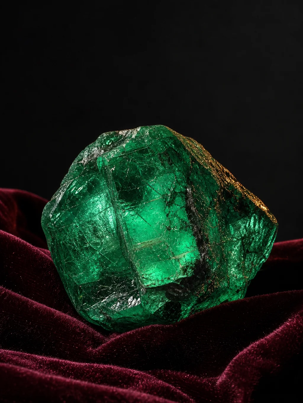 Imperial emerald green jadeite bangle with translucent luster